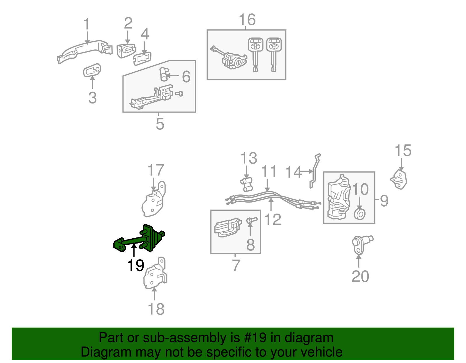Aazon.co: Ensun Door Lock Actuator Rear Left Driver Side Copatible