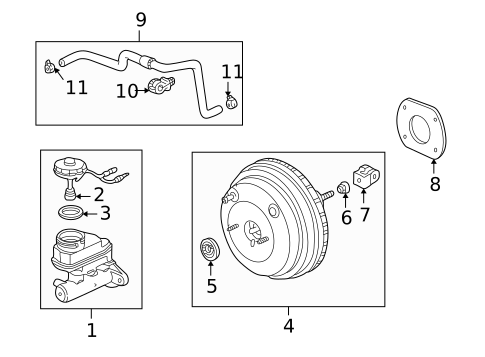 Master Cylinder - Components On Dash Panel for 2003 Acura CL #0