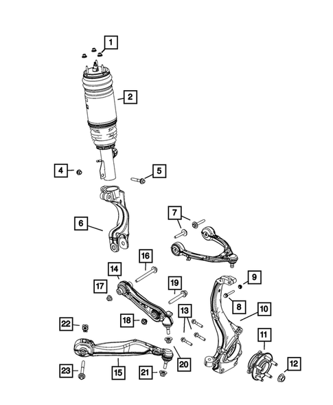 Front Suspension, Strut and Cradle for 2021 Jeep Grand Cherokee L #1