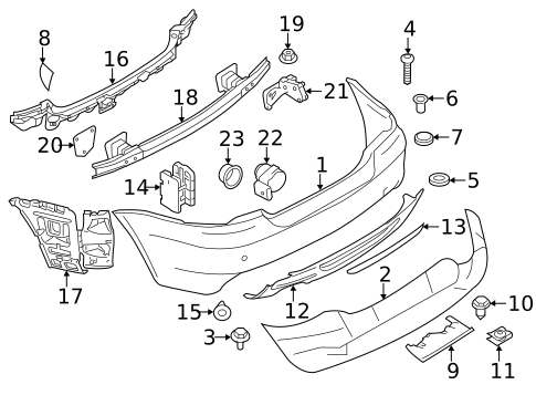 Bumper & Components - Rear for 2013 BMW 128i #1