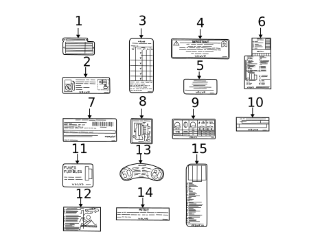 Labels for 2003 Volvo XC70 #1