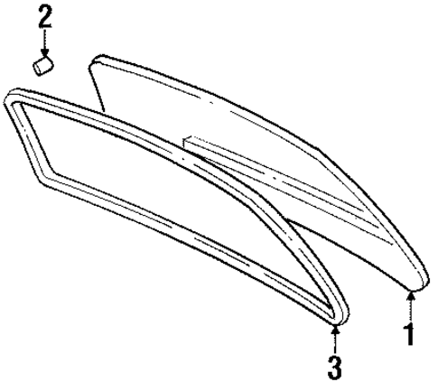 Glass & Hardware - Back for 2000 Chevrolet Prizm #0