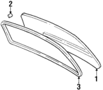 94857666 - Body: Back Glass for Chevrolet: Prizm Image