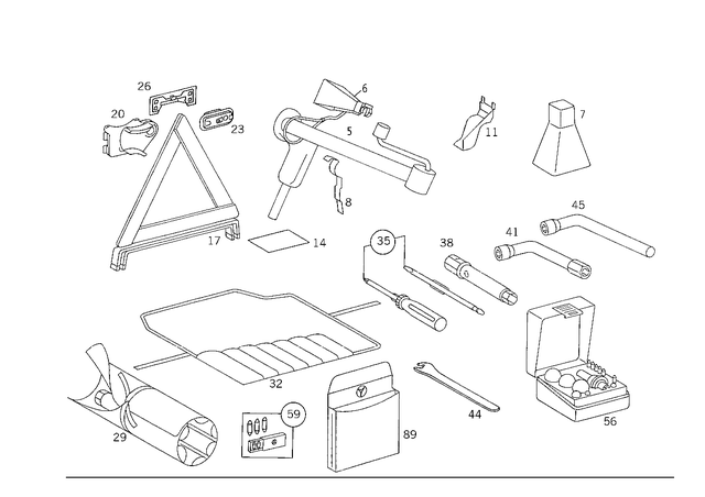 1405830015 - Tools An Accessories: Jack for Mercedes-Benz Image image
