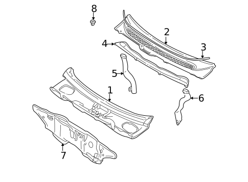 Cowl for 2002 Volvo S80 #0