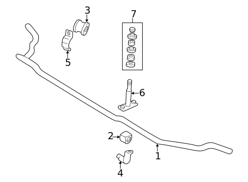 Stabilizer Bar & Components for 2002 Mitsubishi Montero Sport #0