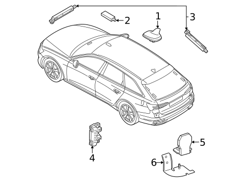 Antenna & Radio for 2022 Audi RS6 Avant #1