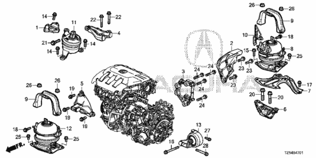 Engine Mounts (2) for 2017 Acura MDX #0