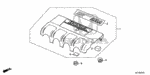 17121RTW000 - Engine: COVER, ENGINE for Honda Image