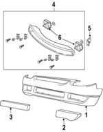 3S4Z17757AA - Body: Bumper Cover for Ford: Escort Image
