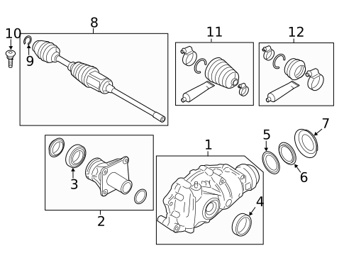 Carrier & Front Axles for 2015 BMW 328i #1