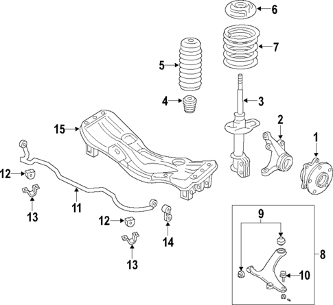 Front Suspension for 2021 Subaru Impreza #0