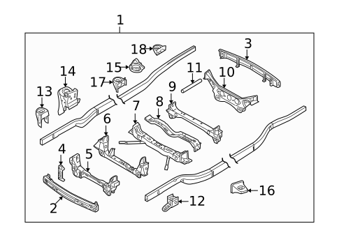 Frame & Components for 2009 Kia Borrego #0
