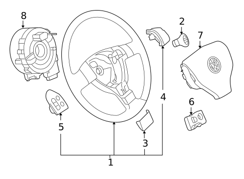 Steering Wheel for 2009 Volkswagen GTI #0
