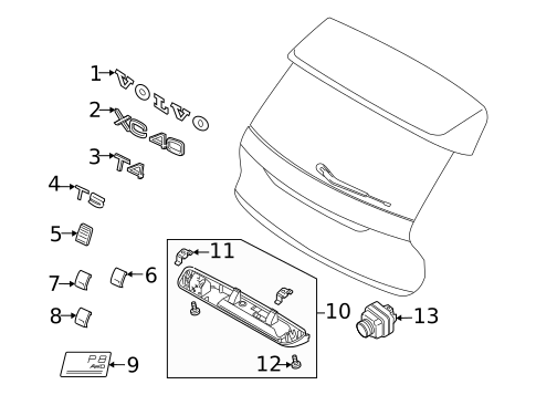 Exterior Trim - Lift Gate for 2025 Volvo EC40 #1
