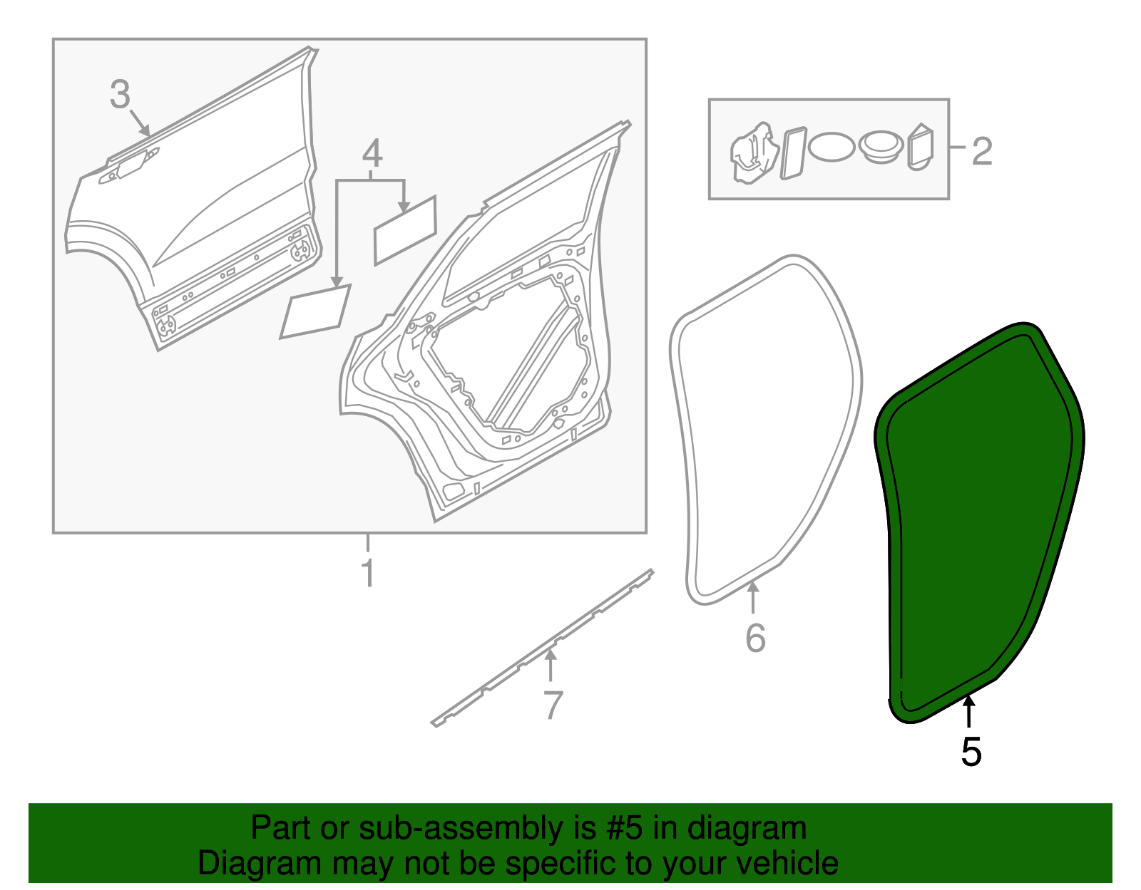 2018-2025 Volvo XC60 Door Weather-Strip 32229250