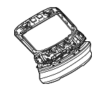 9Y3827025DYGRV - Body: Lift Gate for Porsche: Cayenne Image