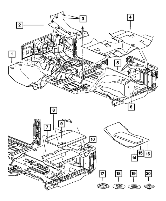 6510462AA - Interior Trim: Nut And Washer for Mopar Image image
