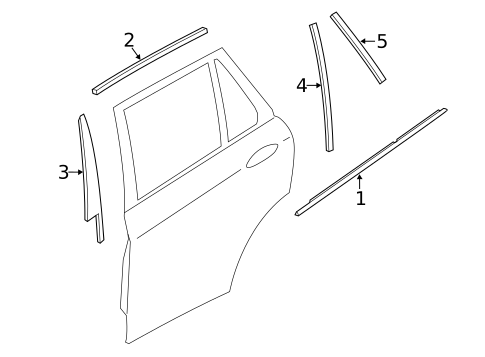 Exterior Trim - Rear Door for 2015 BMW X5 #0