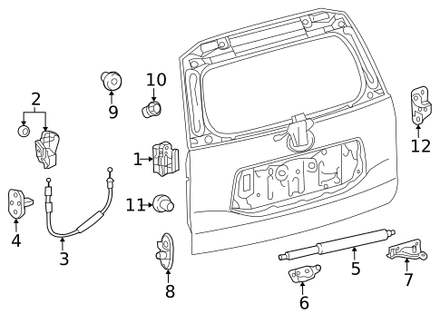 Back Door for 2017 Lexus GX460 #0