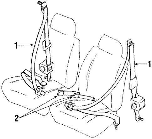 Front Seat Belts for 1993 Toyota 4Runner #0