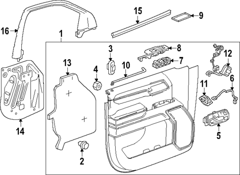 Front Door for 2022 GMC Sierra 1500 #2