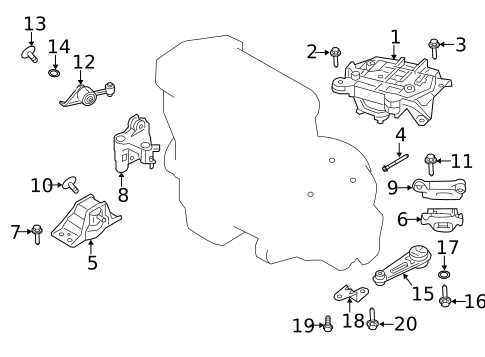 Engine & Trans Mounting for 2014 Nissan NV200 #0