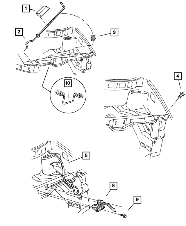 4717517AD - Body Sheet Metal Except Doors: Hood Latch Release for Mopar Image image