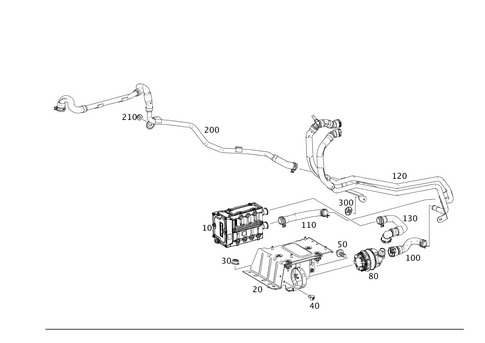 Heating Water Lines for 2015 Mercedes-Benz B Electric Drive #0