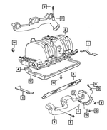 4897383AD - Engine 5.9L Eight Cylinder: Intake Manifold Gasket Package for Mopar Image