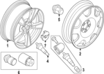 NR3Z1007E - : 2024 Ford Mustang - Wheel, Alloy for Ford: Mustang Image