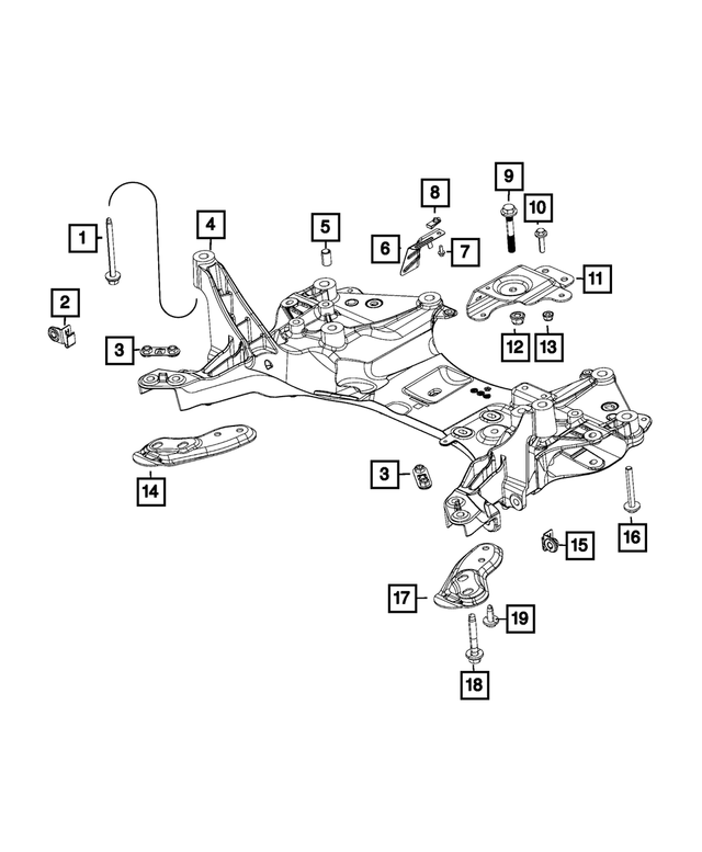 6510423AA - Front Suspension: Hex Flange Lock Nut And Retainer for Mopar Image