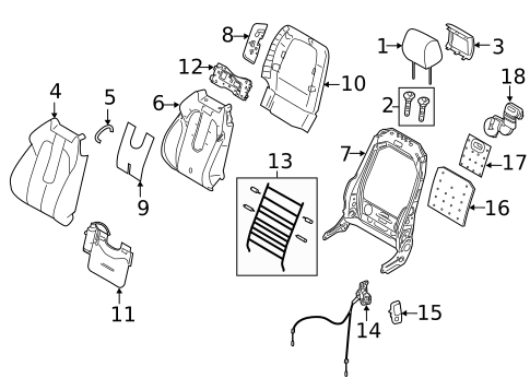 Driver Seat Components for 2012 Land Rover Range Rover Evoque #1