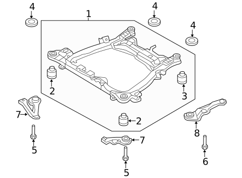 Suspension Mounting for 2014 Kia Sedona #0