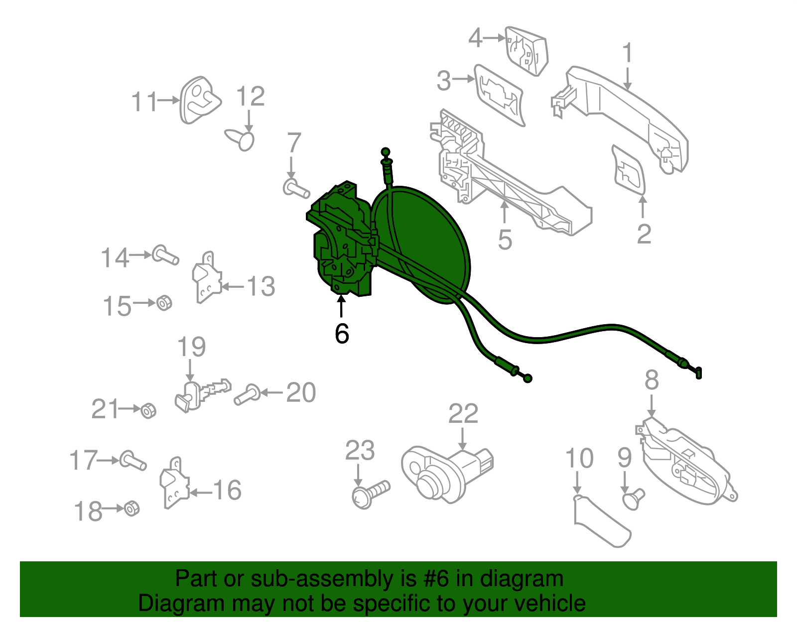 2016-2024 Nissan Lock Assembly 82501-EZ01A | Bill Kay Nissan Parts