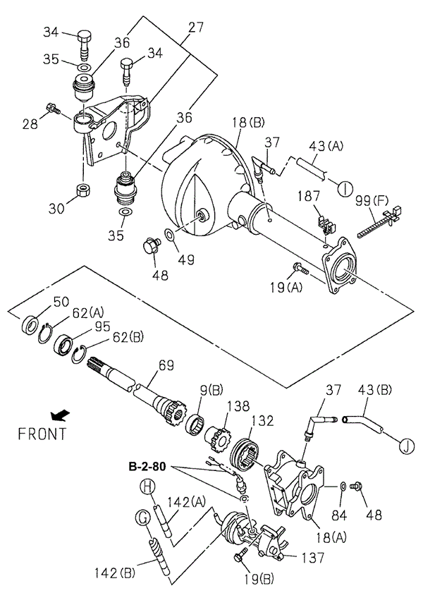 Axle Components (1) for 2000 Honda Passport #0