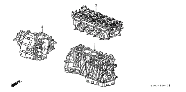 Engine Assy. - Transmission Assy. for 2000 Honda CR-V #0