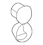 8553552051 - Body: Socket Cover for Scion: iQ, xB, xD | Toyota: Echo, Prius C, Yaris Image