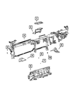 68502918AA - Interior Trim: Radio Bracket for Ram: 1500, 2500, 3500 Image