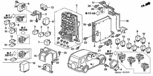 Control Unit (Cabin) for 2006 Honda CR-V #0