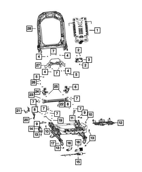 Front Seats - Adjusters, Recliners, Shields and Risers for 2023 Jeep Grand Wagoneer #5