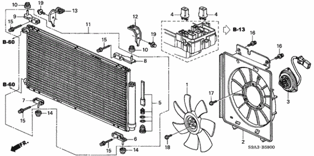 A/C Condenser for 2005 Honda Element #0