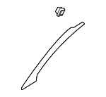 94010AE05AOB - Body: Windshield Pillar Trim for Subaru Image