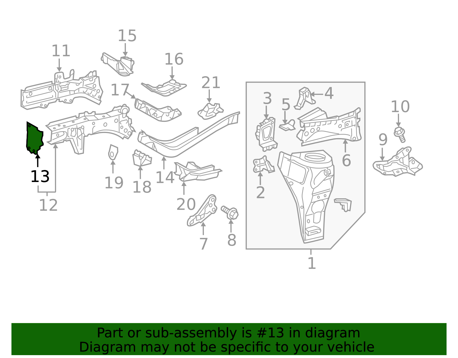 Bumper Impact Bar Bracket 57119-74010 | OEM Parts Online