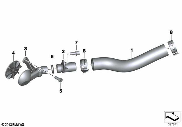 11157712578 - Engine: Vent Hose -  for BMW-Motorrad Image image