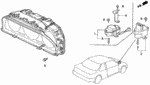 78410SV4003 - Electrical/Exhaust/Heater/Fuel: SENSOR ASSY., SPEED (MATSUSHITA) for Honda Image