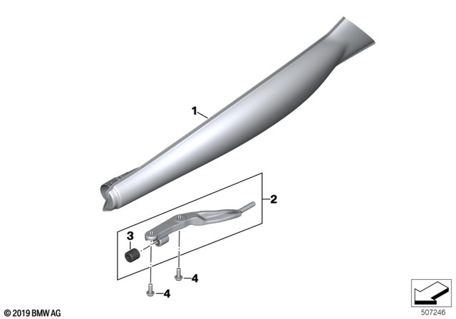 18519443983 - : Muffler, Left for BMW-Motorrad Image