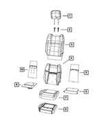6MV931X8AE - Interior Trim: Front Headrest, Right Or Left for Ram: 2500, 3500 Image