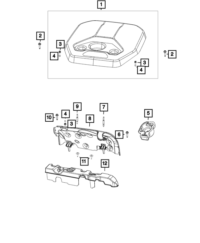 68414305AA - Engine: Engine Cover for Mopar Image