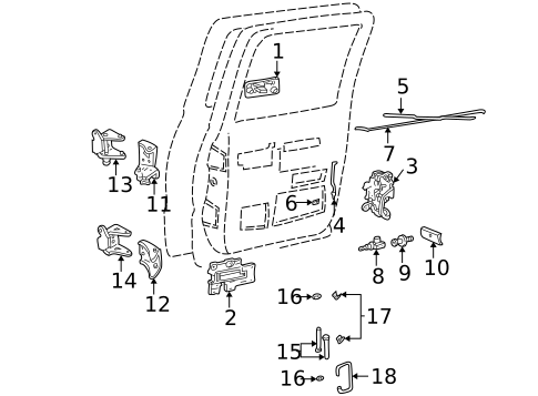 Hardware for 1995 Chevrolet K2500 Pickup #0